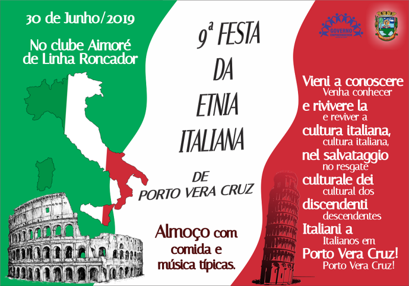 9ª Festa da Etnia Italiana será dia 30/06